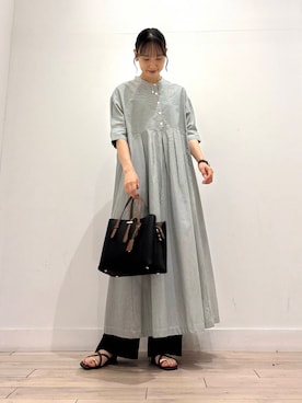 「ストレート×イエベ春」｜「アイテム（ワンピース/ドレス）」を使った、amiさん（レディース・160cm）の夏コーディネート