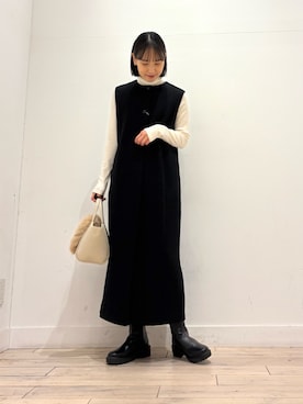 「アイテム（ワンピース）」を使った、amiさん（レディース・160cm・30代）の秋コーディネート