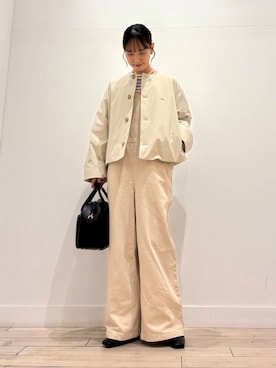 「DANTON」｜「アイテム（アクセサリー）」を使った、amiさん（レディース・160cm）の冬コーディネート