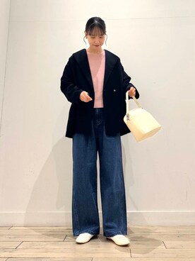 「アイテム（ヘアゴム）」を使った、amiさん（レディース・160cm）の冬コーディネート