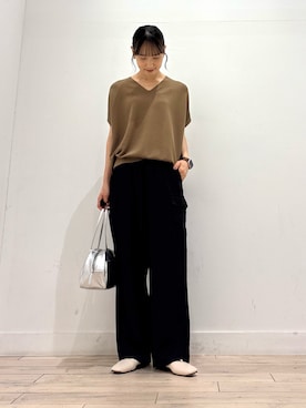 「アイテム（バレエシューズ）」を使った、amiさん（レディース・160cm）の夏コーディネート