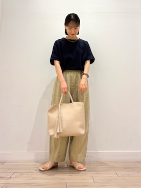 「RODE SKO（ロデスコ）のアイテム」を使った、amiさん（レディース・160cm）の夏コーディネート