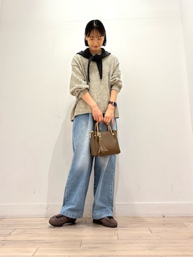 「アイテム（トートバッグ）」を使った、amiさん（レディース・160cm・30代）の秋コーディネート
