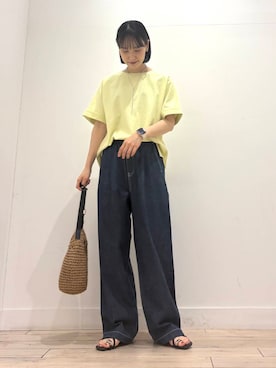 「URTECH」｜「アイテム（アクセサリー）」を使った、amiさん（レディース・160cm）の夏コーディネート