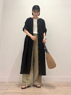 「ストレート×イエベ春」｜「アイテム（ワンピース/ドレス）」を使った、amiさん（レディース・160cm）の夏コーディネート