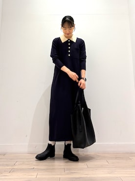 「URBAN RESEARCH Sonny Label（アーバンリサーチサニーレーベル）のアイテム（ワンピース/ドレス）」を使った、amiさん（レディース・160cm）の秋コーディネート