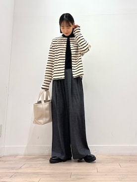 「アイテム（トートバッグ）」を使った、amiさん（レディース・160cm・30代）の秋コーディネート