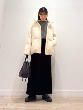 「アイテム（スカート）」を使った、amiさん（レディース・160cm・30代）の冬コーディネート