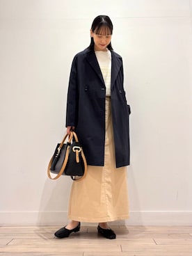 「ストレート×イエベ春」｜「アイテム（その他アウター）」を使った、amiさん（レディース・160cm）の春コーディネート