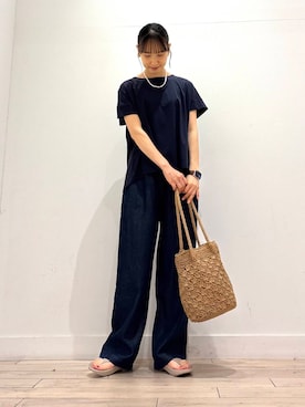 「URTECH」｜「アイテム（アクセサリー）」を使った、amiさん（レディース・160cm）の夏コーディネート
