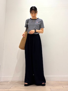 「PETIT BATEAU（プチバトー）のアイテム」を使った、amiさん（レディース・160cm）の夏コーディネート