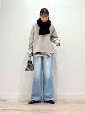 「アイテム（ローファー）」を使った、amiさん（レディース・160cm・30代）の冬コーディネート