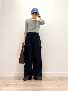 「かぐれ（カグレ）のアイテム（デニムパンツ）」を使った、amiさん（レディース・160cm）の秋コーディネート