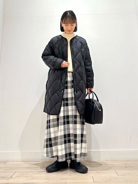 「キルトダウン」｜amiさん（レディース・160cm）の冬コーディネート