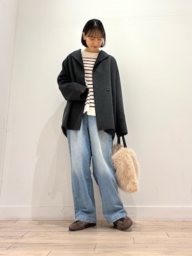 「アイテム（その他アウター）」を使った、amiさん（レディース・160cm）の秋コーディネート