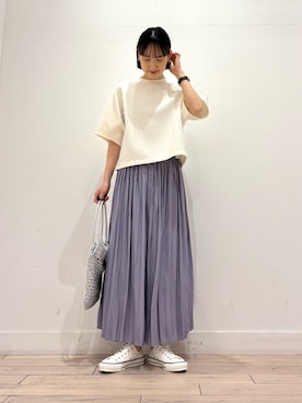 「ママコーディネート」｜amiさん（レディース・160cm）の春コーディネート