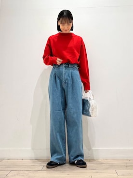 「イチ推しデニムコーデ」｜amiさん（レディース・160cm）の秋コーディネート