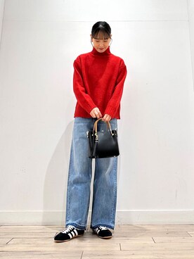 「URBAN RESEARCH DOORS（アーバンリサーチドアーズ）のタートルネックニット（ニット/セーター）」を使った、amiさん（レディース・160cm）の冬コーディネート