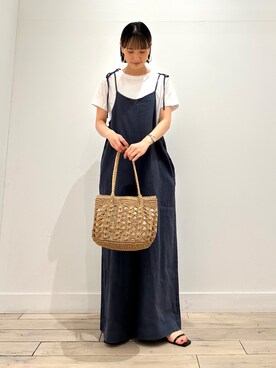 「FORK&SPOON」｜「アイテム（サロペット/オーバーオール）」を使った、amiさん（レディース・160cm）の春コーディネート