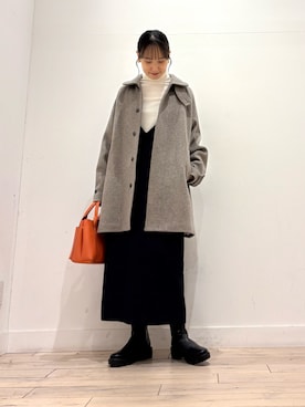 「アイテム（ワンピース/ドレス）」を使った、amiさん（レディース・160cm・30代）の秋コーディネート