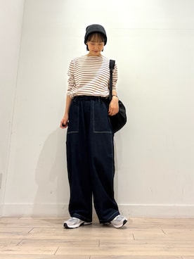 「アイテム（ニットキャップ/ビーニー）」を使った、amiさん（レディース・160cm）の秋コーディネート