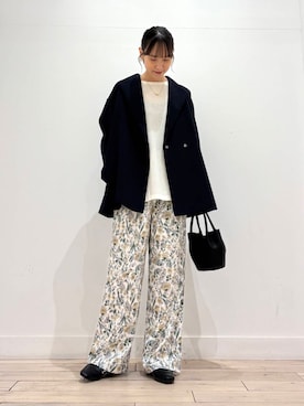 「ストレート×イエベ春」｜「アイテム（その他アウター）」を使った、amiさん（レディース・160cm）の春コーディネート