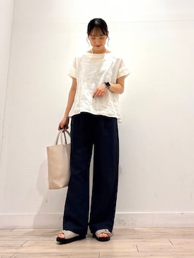 「アイテム（イヤリング）」を使った、amiさん（レディース・160cm）の夏コーディネート