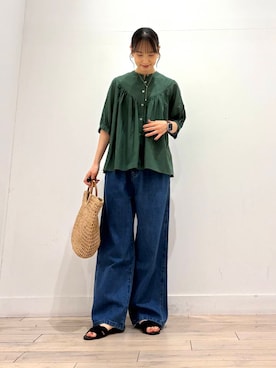 「ストレート×イエベ春」｜「アイテム（アクセサリー）」を使った、amiさん（レディース・160cm）の夏コーディネート