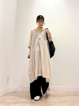 「アイテム（チュニック）」を使った、amiさん（レディース・160cm）の秋コーディネート