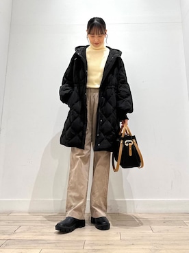 「キルトダウン」｜amiさん（レディース・160cm）の冬コーディネート