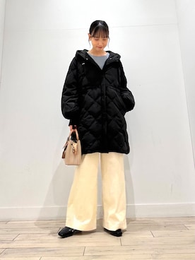「キルトダウン」｜amiさん（レディース・160cm）の冬コーディネート