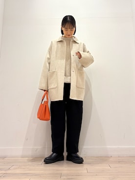 「冬の注目アウター」｜amiさん（レディース・160cm）の秋コーディネート