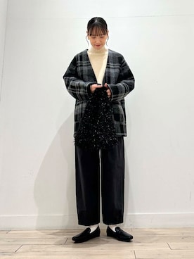 「URBAN RESEARCH DOORS（アーバンリサーチドアーズ）のタートルネックニット（ニット/セーター）」を使った、amiさん（レディース・160cm）の冬コーディネート