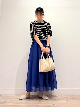 「アイテム（その他シューズ、ホワイト系）」を使った、amiさん（レディース・160cm）の夏コーディネート