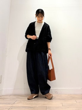 「アイテム（その他アウター）」を使った、amiさん（骨格ストレート・レディース・160cm）の秋コーディネート