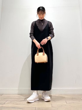 「アイテム（ヘアゴム）」を使った、amiさん（レディース・160cm）の冬コーディネート