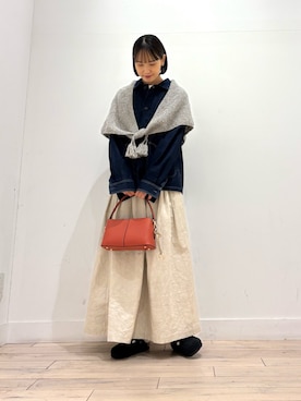 「アイテム（カバーオール）」を使った、amiさん（レディース・160cm）の秋コーディネート