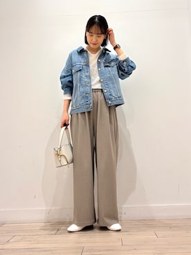 「URBAN RESEARCH DOORS（アーバンリサーチドアーズ）のアイテム（デニムジャケット）」を使った、amiさん（レディース・160cm）の冬コーディネート