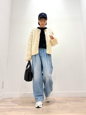 「アイテム（デニムパンツ）」を使った、amiさん（レディース・160cm・30代）の秋コーディネート