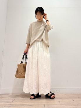 「ママコーディネート」｜amiさん（レディース・160cm）の春コーディネート