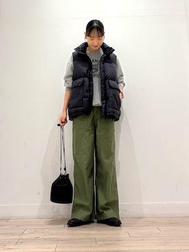 「URBAN RESEARCH DOORS（アーバンリサーチドアーズ）の『別注』Gulf Coast Sportswear×DOORS　グラフィックスウェット（スウェット、ブルー系）」を使った、amiさん（レディース・160cm）の秋コーディネート
