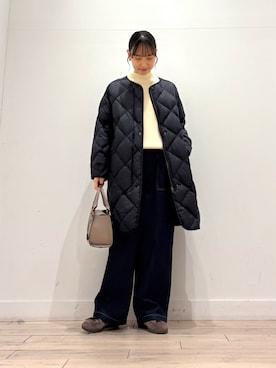 「アイテム（ダウンジャケット/コート）」を使った、amiさん（レディース・160cm・30代）の冬コーディネート