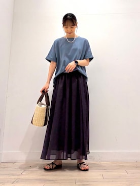 「URTECH」｜「アイテム（アクセサリー）」を使った、amiさん（レディース・160cm）の夏コーディネート