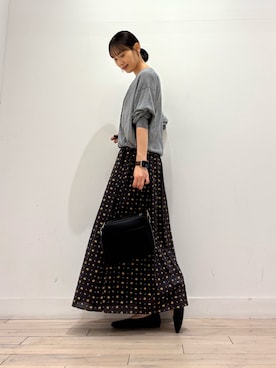 「アイテム（タンクトップ）」を使った、amiさん（レディース・160cm）の秋コーディネート