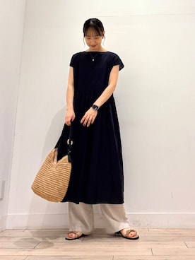 「ストレート×イエベ春」｜「アイテム（ワンピース/ドレス）」を使った、amiさん（レディース・160cm）の夏コーディネート