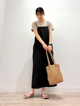 「ストレート×イエベ春」｜「アイテム（ワンピース/ドレス）」を使った、amiさん（レディース・160cm）の夏コーディネート
