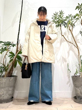 「FORK&SPOON」｜「アイテム（バレエシューズ）」を使った、amiさん（レディース・160cm）の秋コーディネート