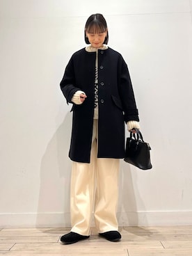 「FORK&SPOON」｜「アイテム（スリッポン）」を使った、amiさん（レディース・160cm）の冬コーディネート