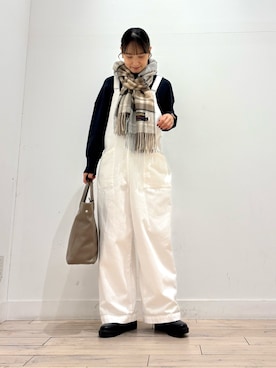 「アイテム（サロペット/オーバーオール）」を使った、amiさん（レディース・160cm）の冬コーディネート