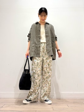 「アイテム（カバーオール）」を使った、amiさん（レディース・160cm）の春コーディネート
